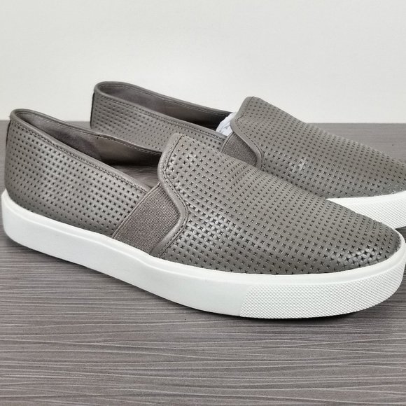 Vince Blair 5 Slip-On Perforated Sneaker, Taupe Leather, Womens Size 5.5 M - Picture 1 of 10